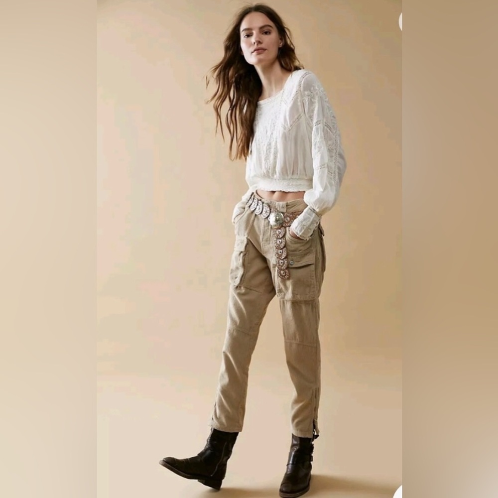 Free People The London Calling Slouchy Cord Jeans size 32 NWOT